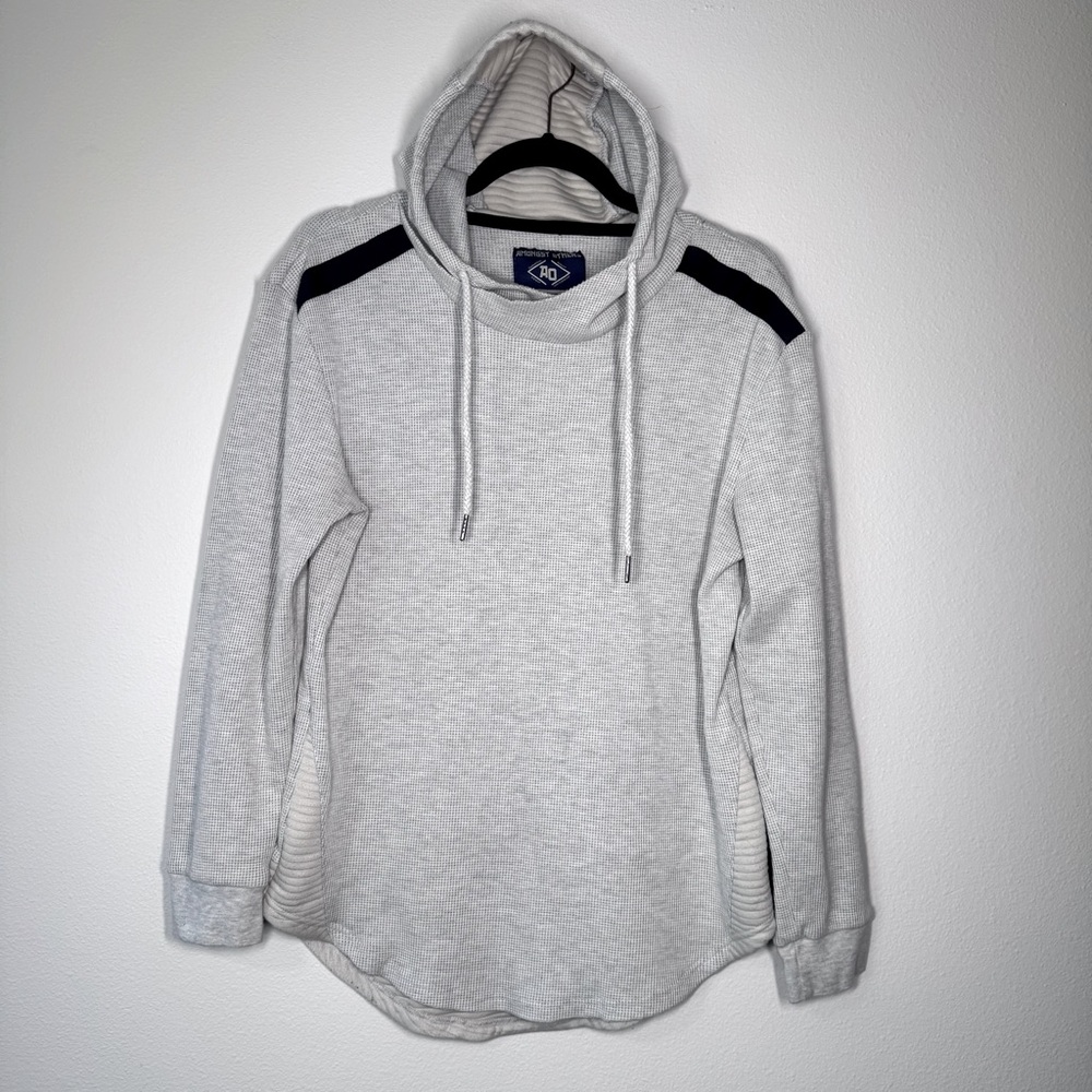 Amongst Others Mens Light Gray Fitted Hoodie Sporty Casual Stretch Large